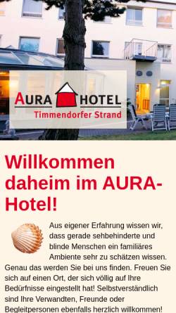 Vorschau der mobilen Webseite www.aura-timmendorf.de, Aura-Hotel Timmendorfer Strand