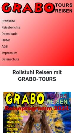 Vorschau der mobilen Webseite www.grabo-tours.de, Grabo-Tours