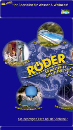 Vorschau der mobilen Webseite www.roeder.co.at, Röder GmbH