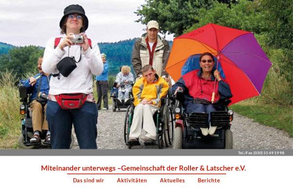 Vorschau von rollerundlatscher.de, Miteinander Unterwegs - Gemeinschaft der Roller und Latscher e. V.