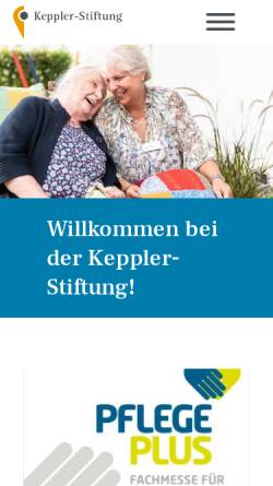 Vorschau der mobilen Webseite www.keppler-stiftung.de, Paul Wilhelm von Keppler-Stiftung