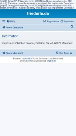 Vorschau der mobilen Webseite www.friederle.de, Arbeitsstelle Frieden der Evangelischen Landeskirche in Baden