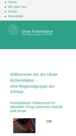 Vorschau der mobilen Webseite www.ippnw-ulm.de, IPPNW-Ulm