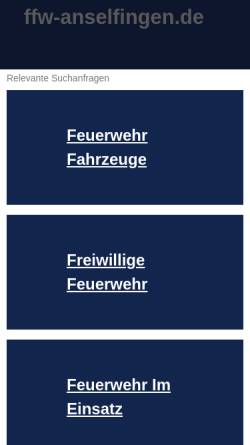 Vorschau der mobilen Webseite www.ffw-anselfingen.de, Freiwillige Feuerwehr Anselfingen
