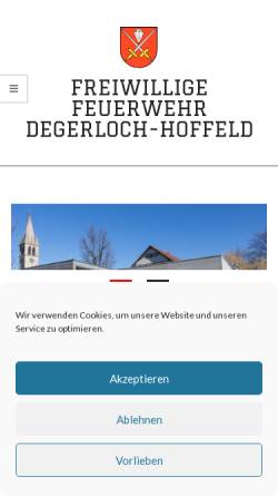 Vorschau der mobilen Webseite feuerwehr-degerloch-hoffeld.de, Freiwillige Feuerwehr Stuttgart Degerloch-Hoffeld