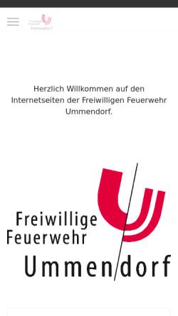 Vorschau der mobilen Webseite www.feuerwehr-ummendorf.de, Freiwillige Feuerwehr Ummendorf