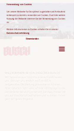 Vorschau der mobilen Webseite www.dachdeckerei-busch.de, Dachdeckerei Busch