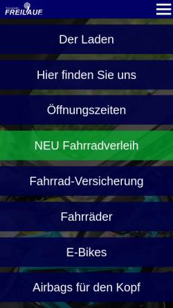 Vorschau der mobilen Webseite www.freilauf-heikendorf.de, Fahrrad Freilauf