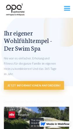 Vorschau der mobilen Webseite www.spahochdrei.de, spahochdrei KG