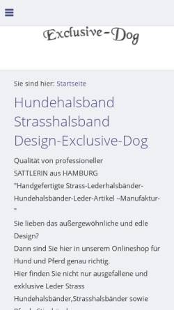 Vorschau der mobilen Webseite www.exclusive-dog.de, Simones Exclusive Dog Shop