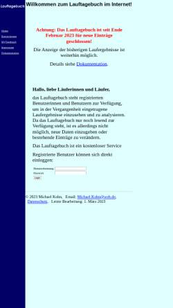 Vorschau der mobilen Webseite www.lauftagebuch.de, Lauftagebuch