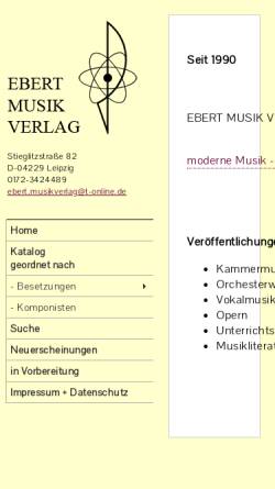 Vorschau der mobilen Webseite www.ebert-musikverlag.de, Ebert Musik Verlag