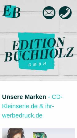 Vorschau der mobilen Webseite www.noten-cd.de, Edition Buchholz GmbH