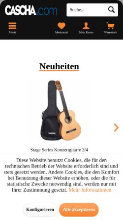 Vorschau der mobilen Webseite www.hageshop.de, HAGE Musikverlag GmbH & Co. KG