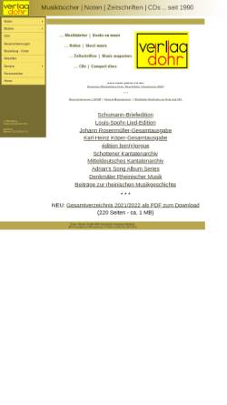 Vorschau der mobilen Webseite www.dohr.de, Musikverlag Christoph Dohr