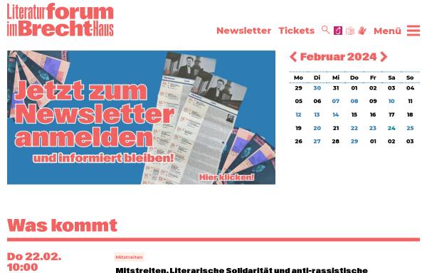 Vorschau von www.lfbrecht.de, Literaturforum im Brecht-Haus