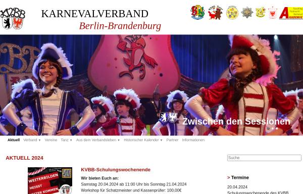 Vorschau von www.kvb-b.de, Karnevalverband Berlin-Brandenburg (KVBB)