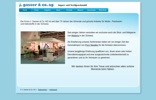 Vorschau von www.gasser-daeniken.ch, J. Gasser & Co. AG