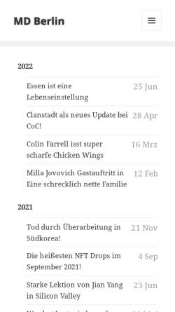 Vorschau der mobilen Webseite www.mdberlin.de, Museumsjournal