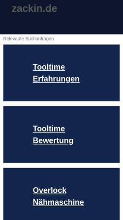 Vorschau der mobilen Webseite www.zackin.de, Manufaktura Zackin