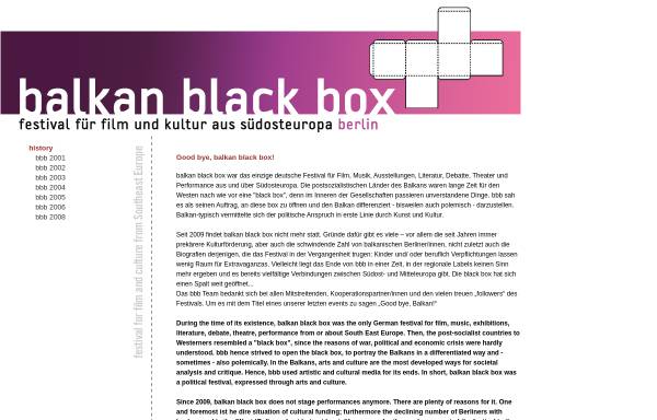 Vorschau von www.balkanblackbox.de, Balkan Black Box