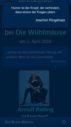 Vorschau der mobilen Webseite der-blaue-montag.de, Der blaue Montag