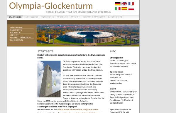 Vorschau von www.glockenturm.de, Glockenturm am Olympiastadion