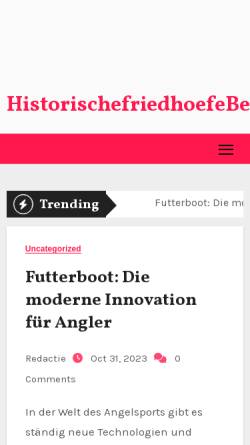 Vorschau der mobilen Webseite www.historischefriedhoefeberlin.eu, Interessengemeinschaft Historische Friedhöfe Berlin