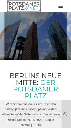Vorschau der mobilen Webseite www.potsdamer-platz.net, Potsdamer Platz