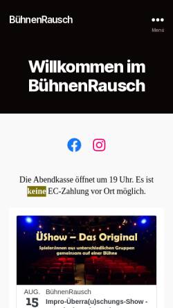 Vorschau der mobilen Webseite buehnenrausch.de, BühnenRausch