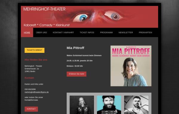 Vorschau von www.mehringhoftheater.de, Mehringhof-Theater
