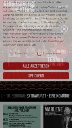 Vorschau der mobilen Webseite www.renaissance-theater.de, Renaissance-Theater