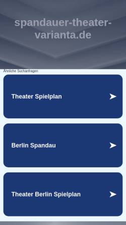 Vorschau der mobilen Webseite www.spandauer-theater-varianta.de, Spandauer Theater Varianta