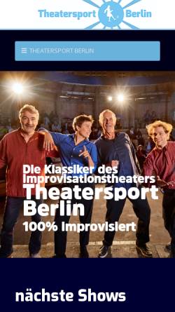 Vorschau der mobilen Webseite www.theatersport-berlin.de, Theatersport Berlin - Improtheater