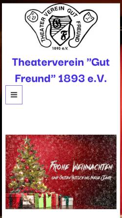 Vorschau der mobilen Webseite www.gut-freund-1893.de, TheaterVerein Gut Freund 1893 e. V.