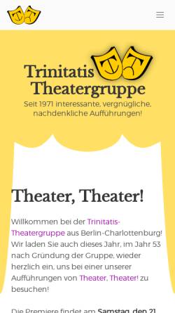 Vorschau der mobilen Webseite tt-berlin.de, Trinitatis-Theatergruppe