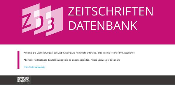 Vorschau von www.zdb-opac.de, OPAC der Zeitschriftendatenbank (ZDB)