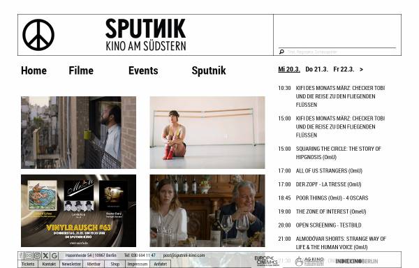 Vorschau von www.sputnik-kino.com, Sputnik-Kino, Höfe am Südstern