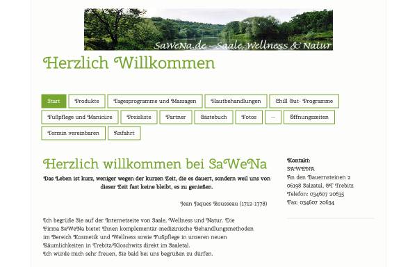 Vorschau von www.sawena.de, Saale, Wellness und Natur