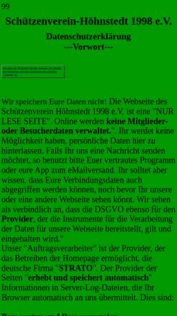 Vorschau der mobilen Webseite www.schuetzenverein-hoehnstedt.de, Schützenverein Höhnstedt 1998 e.V.