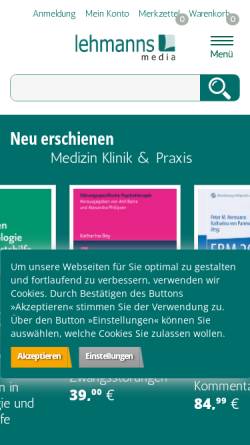 Vorschau der mobilen Webseite www.jfl.de, J.F. Lehmanns Fachbuchhandlung
