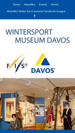 Vorschau der mobilen Webseite www.wintersportmuseum.ch, Wintersportmuseum Davos