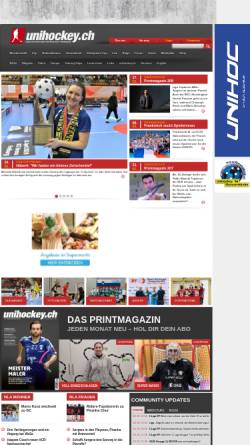 Vorschau der mobilen Webseite unihockey.ch, Schweizer Unihockeyserver