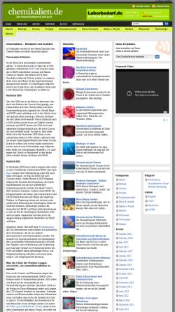 Vorschau der mobilen Webseite www.chemikalien.de, Chemikalien.de: Board für die Chemie