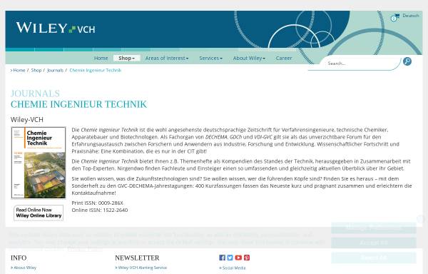 Vorschau von www.wiley-vch.de, Chemie Ingenieur Technik (CIT)