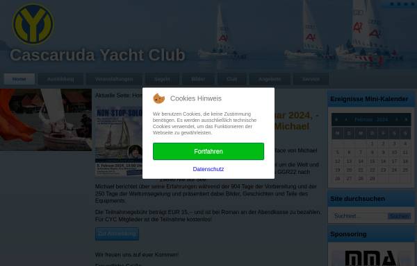 Vorschau von www.cascaruda.at, Cascaruda Yacht Club (CYC)