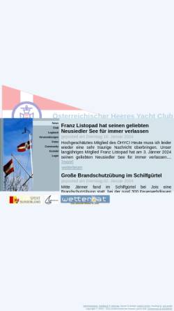 Vorschau der mobilen Webseite www.oehyc.at, Österreichischer Heeres Yacht Club (ÖHYC)