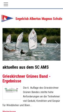 Vorschau der mobilen Webseite scams.at, Segel-Club der Albertus Magnus Schule (SC-AMS)