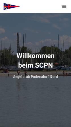 Vorschau der mobilen Webseite www.scpn.at, Segelclub Podersdorf Nord (SCPN)
