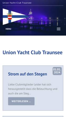 Vorschau der mobilen Webseite www.uyct.at, Union Yacht Club Traunsee (UYCTs)